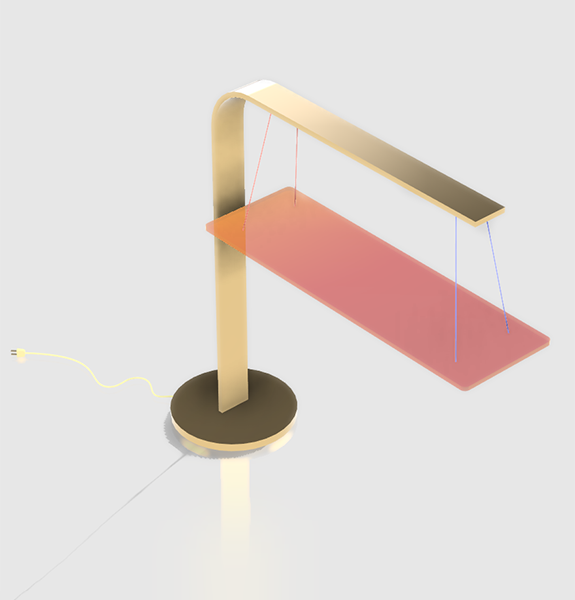 Weighted bronze lamp
